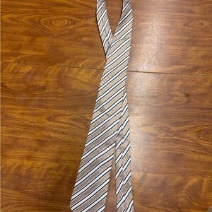 Zara Classic Black and White Diagonal Tie